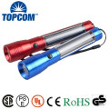 Aluminium Body Rechargeable Battery Solar Torch Led Solar 4 LEDs Flashlight